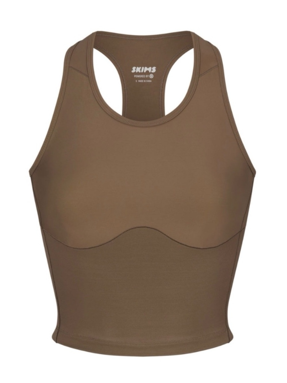 SKIMS Khaki Sculpting Racerback Crop Tank